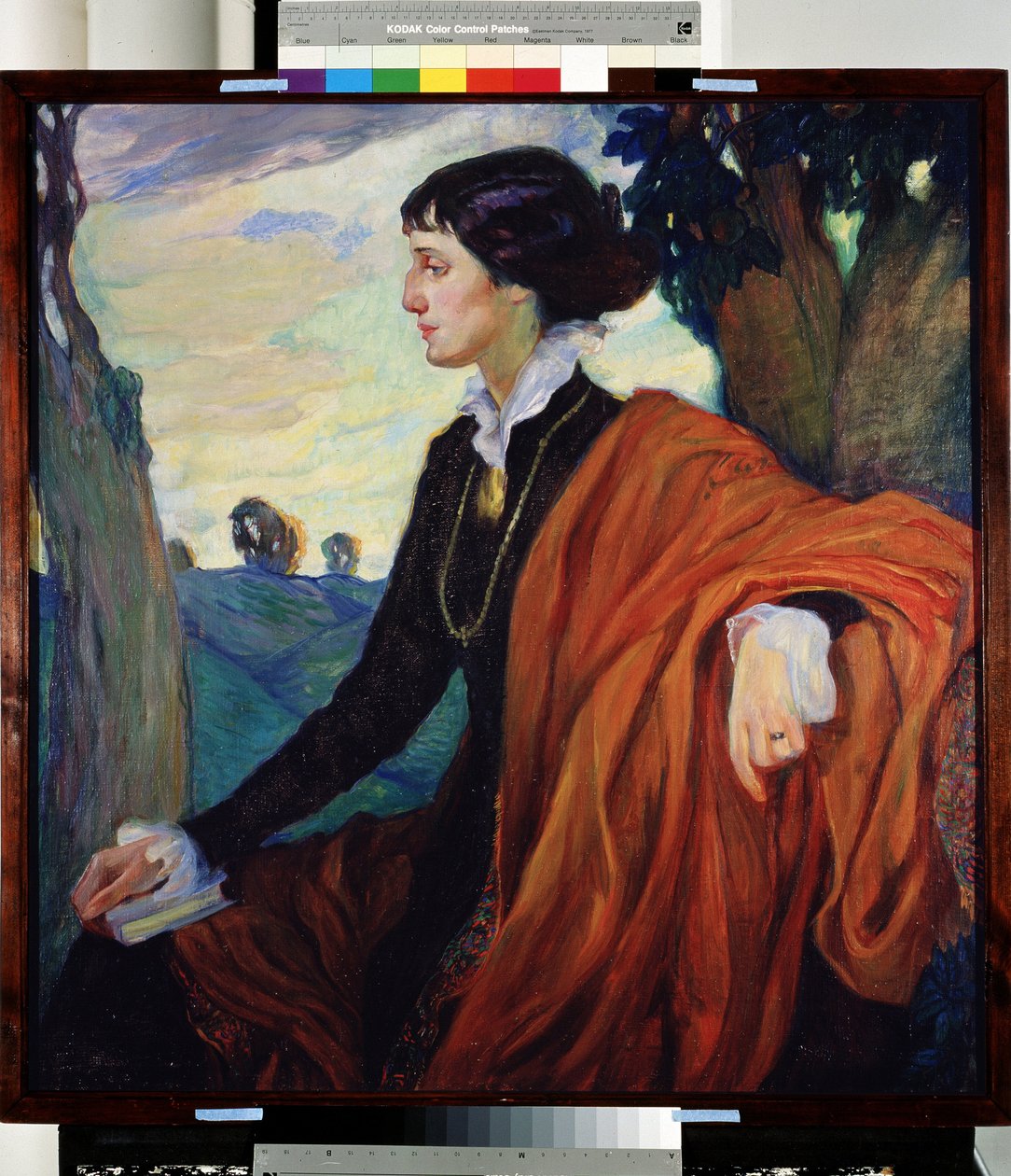 Portret rosyjskiej poetki Anny Achmatowej (Achmatowej) (1889-1966) autorstwa Olga Lyudvigovna Della Vos Kardovskaya