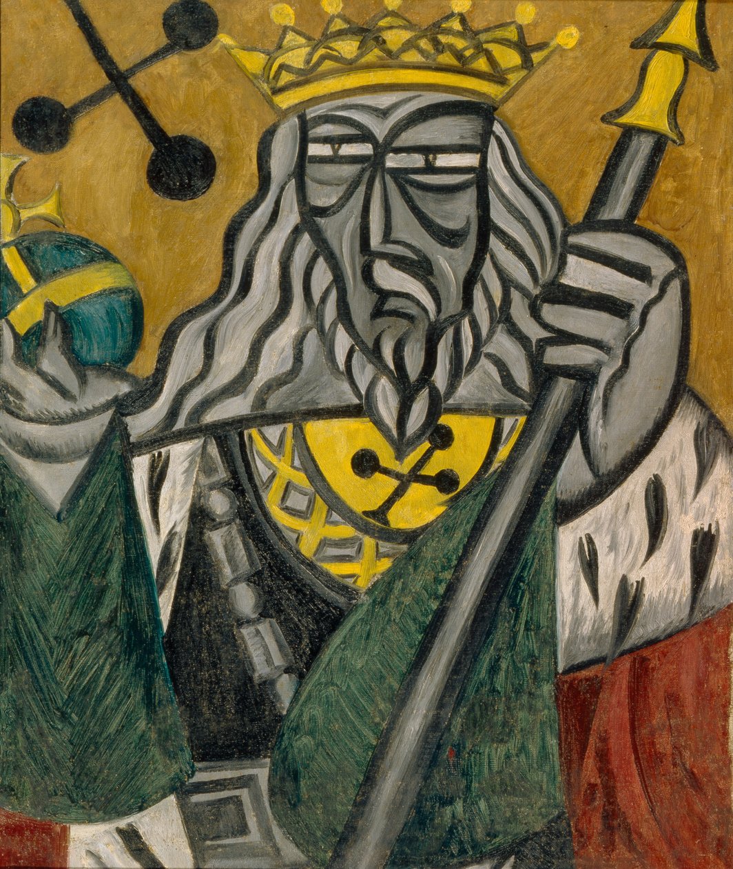 Król trefl, 1915 autorstwa Olga Rozanova