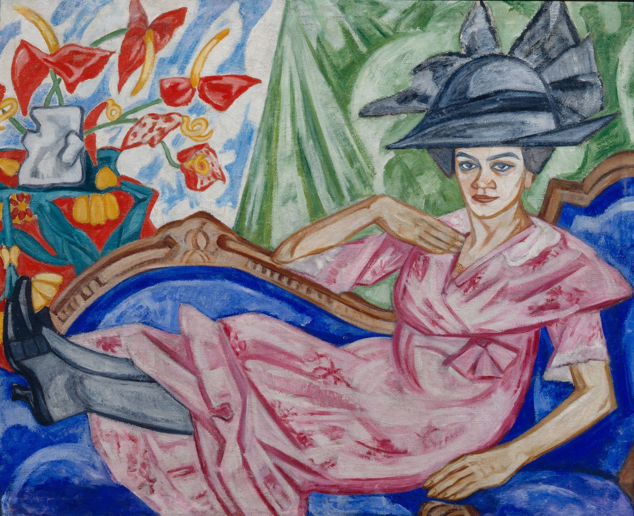Portret siostry artystki, 1912 autorstwa Olga Rozanova