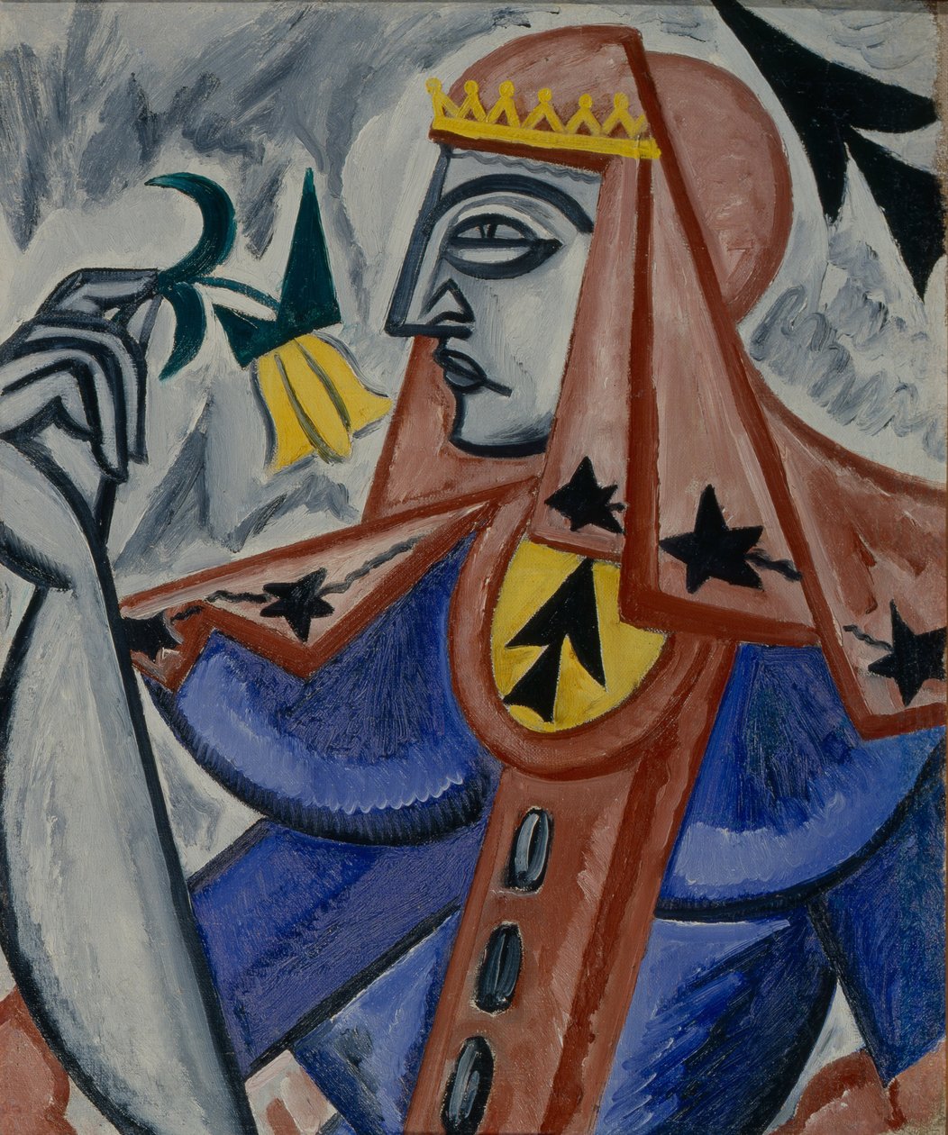 Dama pikowa, 1913-1914 autorstwa Olga Rozanova