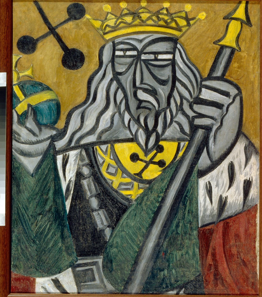Król klubów - Obraz Olgi Vladimirovna Rozanova (1886-1918), olej na płótnie (80,5x68 cm) autorstwa Olga Wladimirowna  Rosanowa