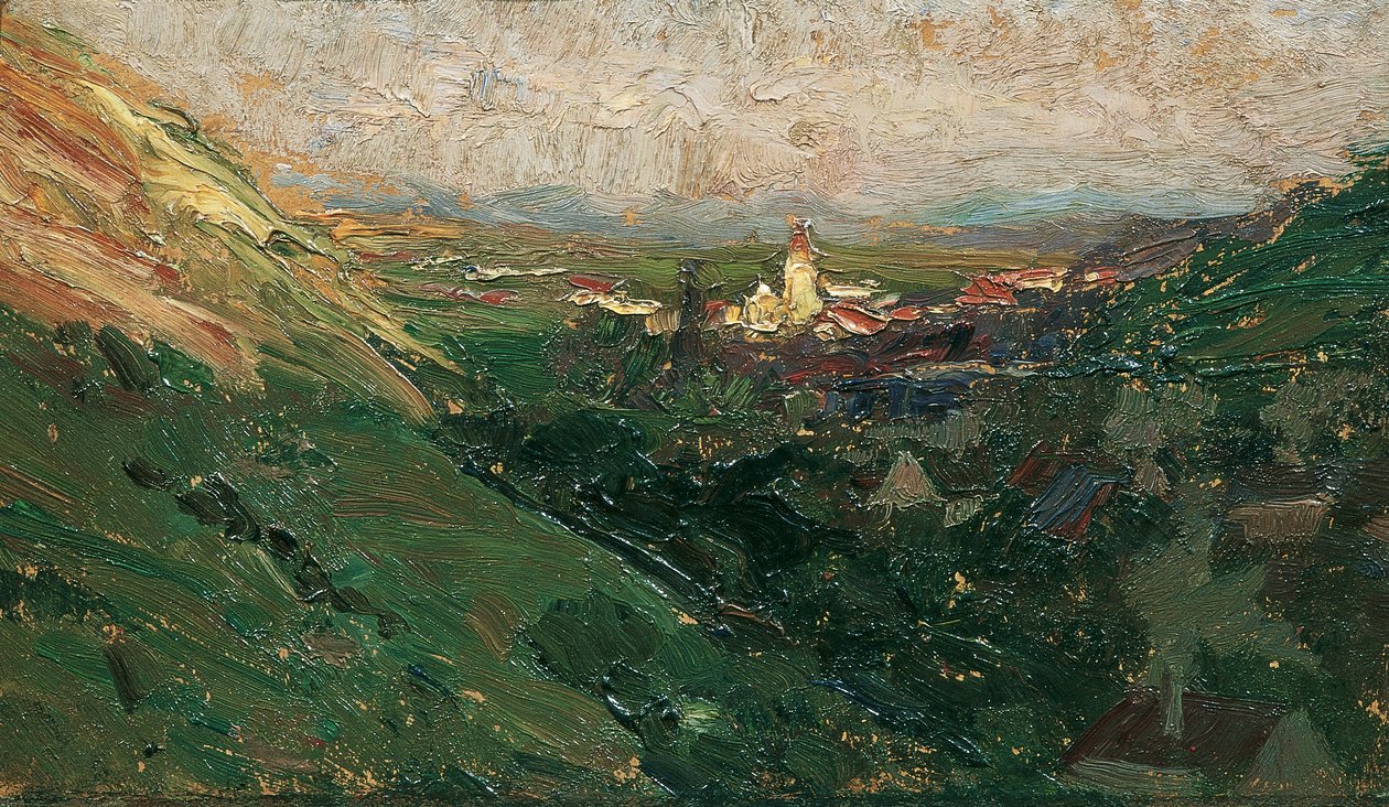 Widok wsi Kahlenberg autorstwa Olga Wisinger Florian