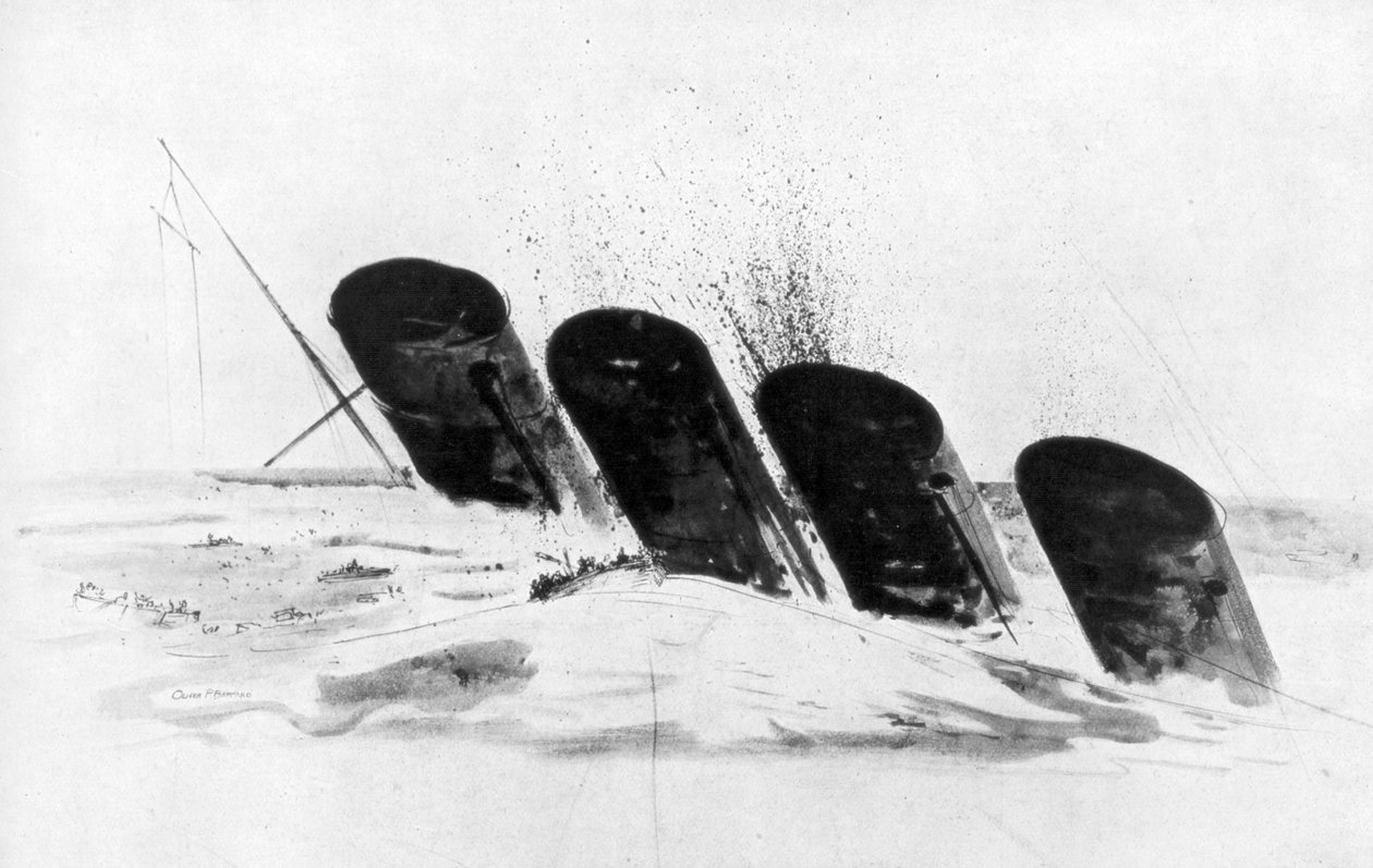 Zatonięcie RMS Lusitania, 7 maja 1915, 1926 autorstwa Oliver Percy Bernard