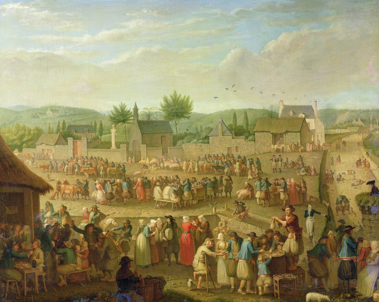 Jarmark w Quimper, 1810 autorstwa Olivier Perrin