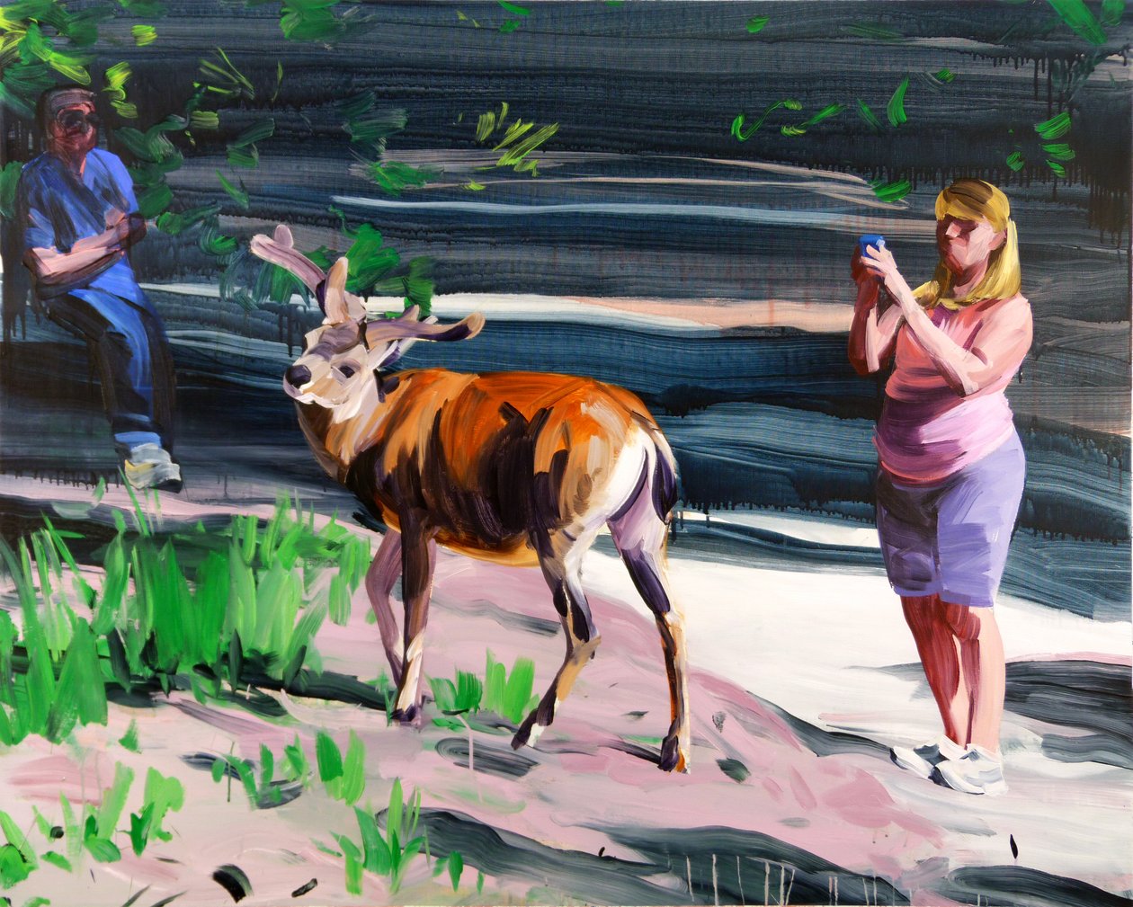 Actéon, 2014 (akryl na płótnie) autorstwa Olivier Morel