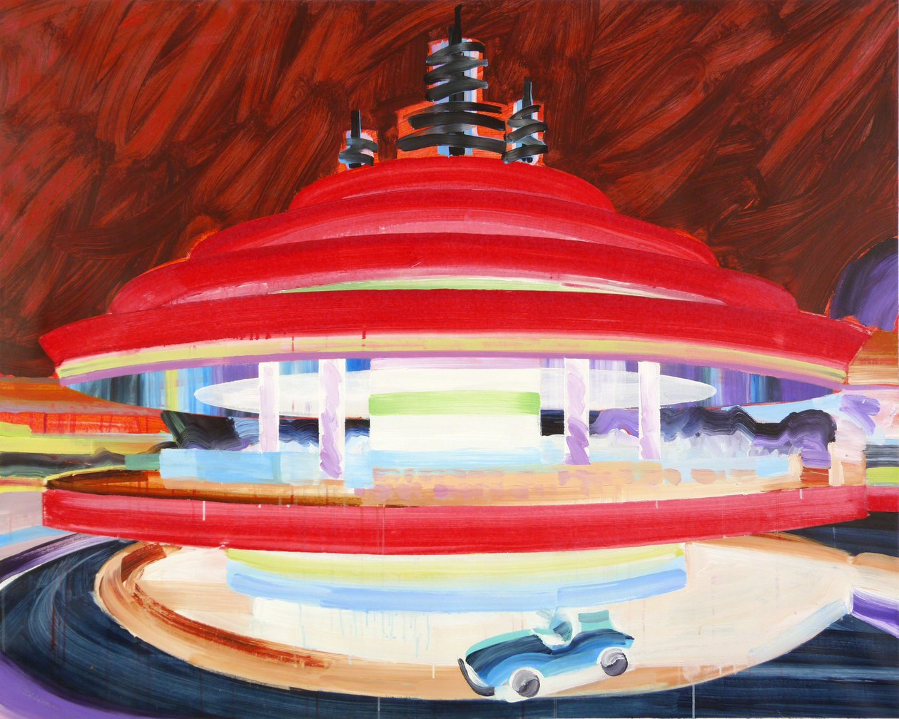 Autopia, 2016 (akryl na płótnie) autorstwa Olivier Morel