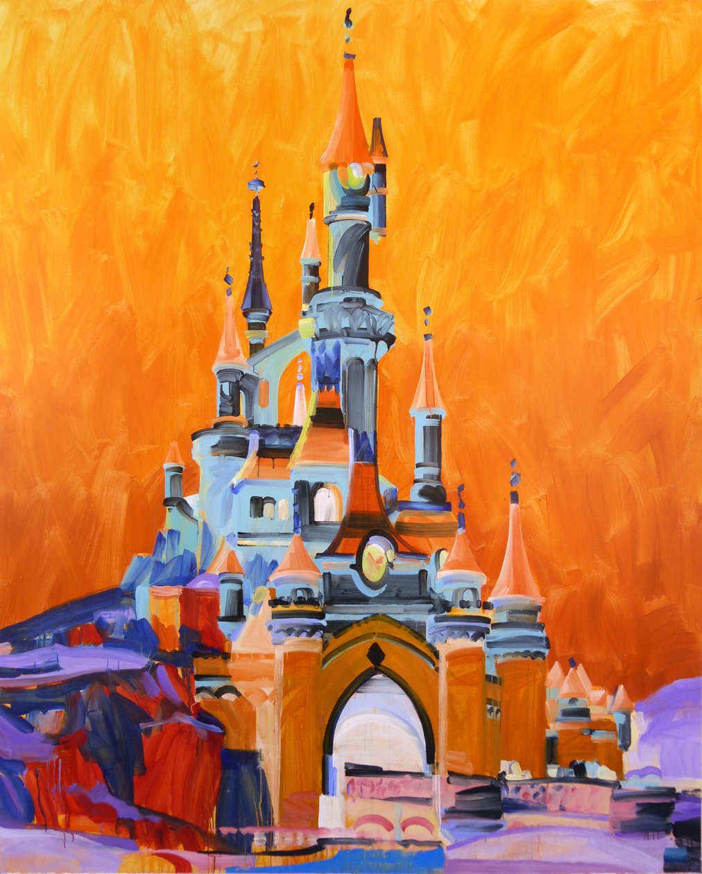 Zamek pięknych, 2016 (akryl na płótnie) autorstwa Olivier Morel
