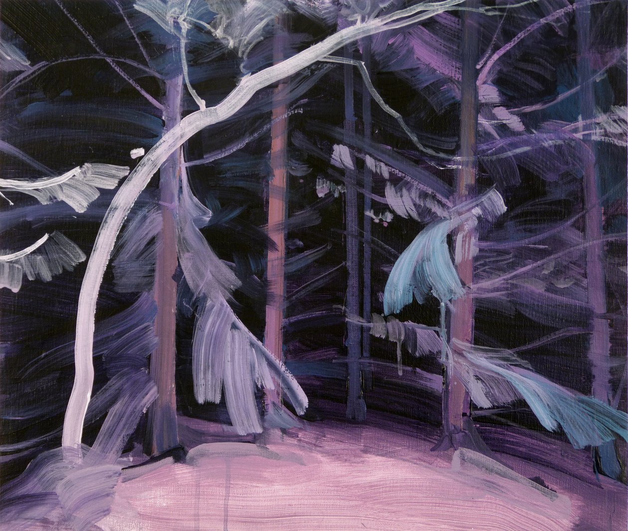 Czarny Las 2,2017 (akryl na płótnie) autorstwa Olivier Morel