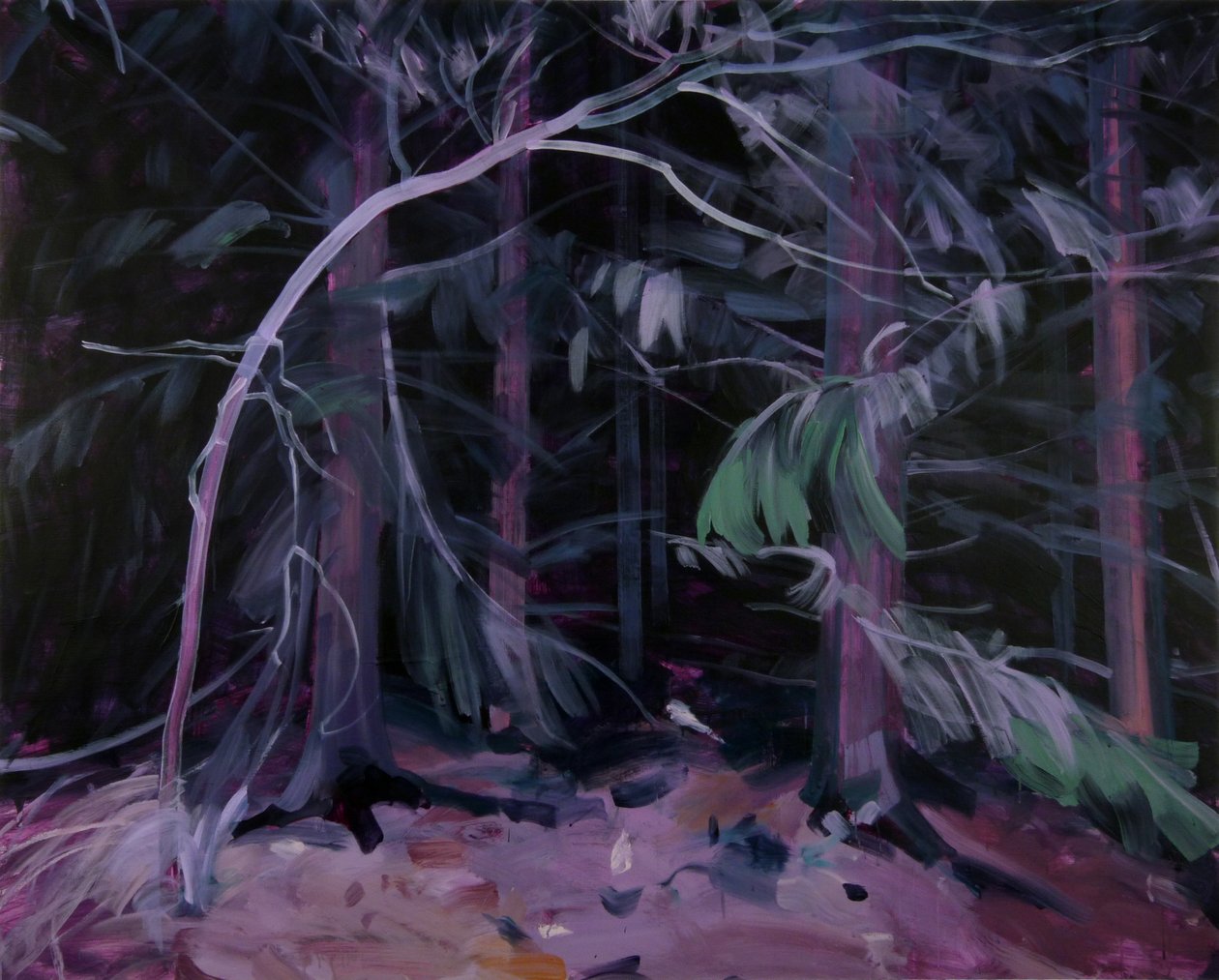 Czarny Las 9,2019 (akryl na płótnie) autorstwa Olivier Morel