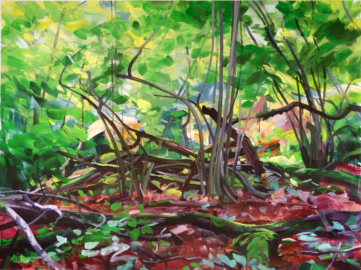 Las 12,2015 (akryl na płótnie) autorstwa Olivier Morel