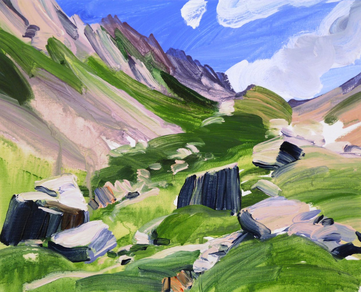 Leukerbad 15, 2012 (akryl na płótnie) autorstwa Olivier Morel