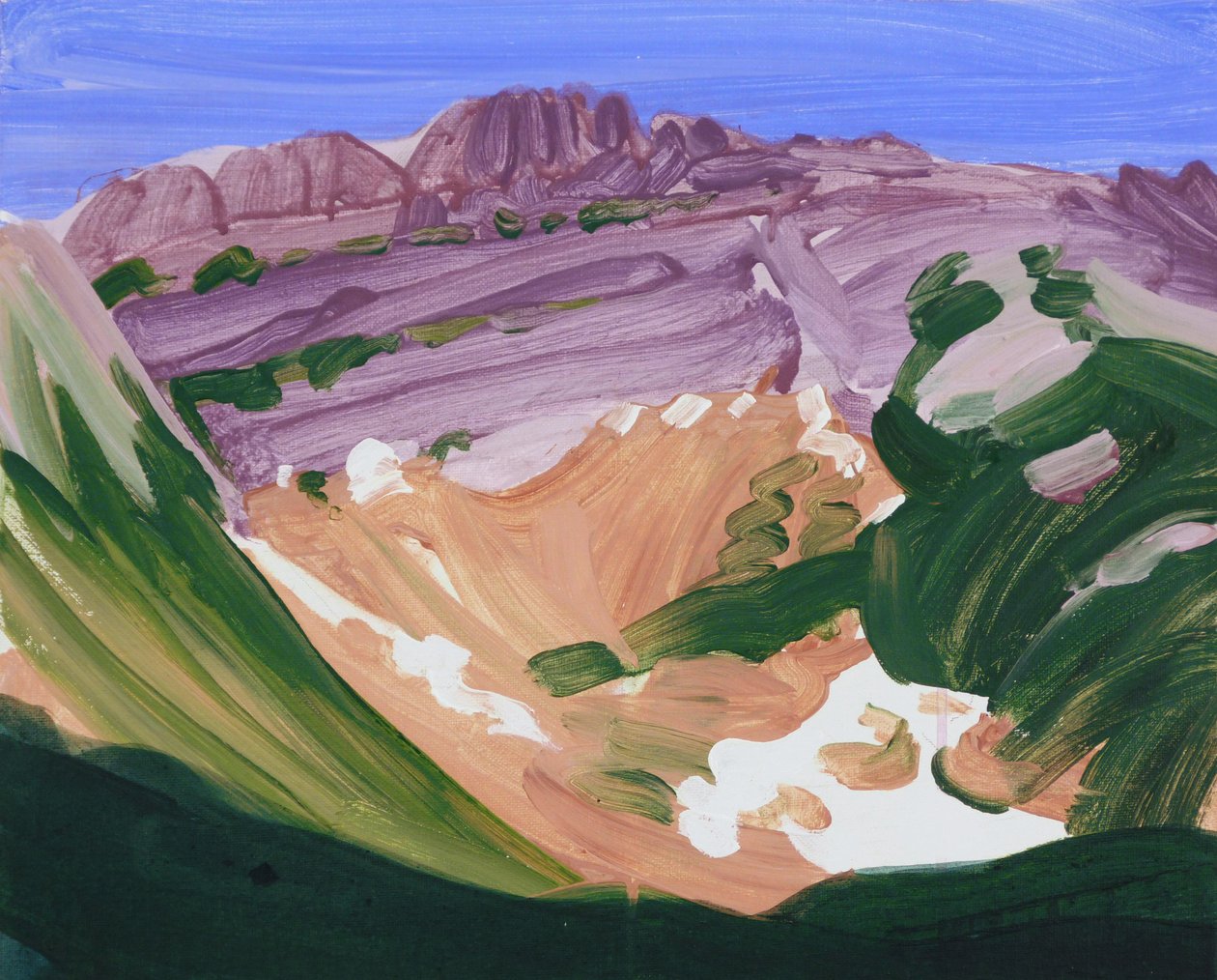 Leukerbad 17, 2012 (akryl na płótnie) autorstwa Olivier Morel