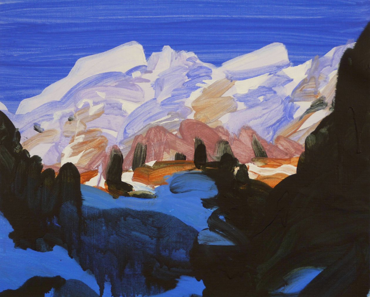 Leukerbad 22, 2012 (akryl na płótnie) autorstwa Olivier Morel