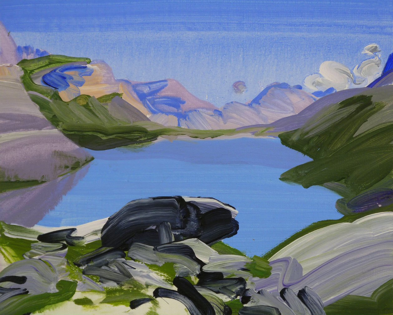 Leukerbad 23, 2012 (akryl na płótnie) autorstwa Olivier Morel
