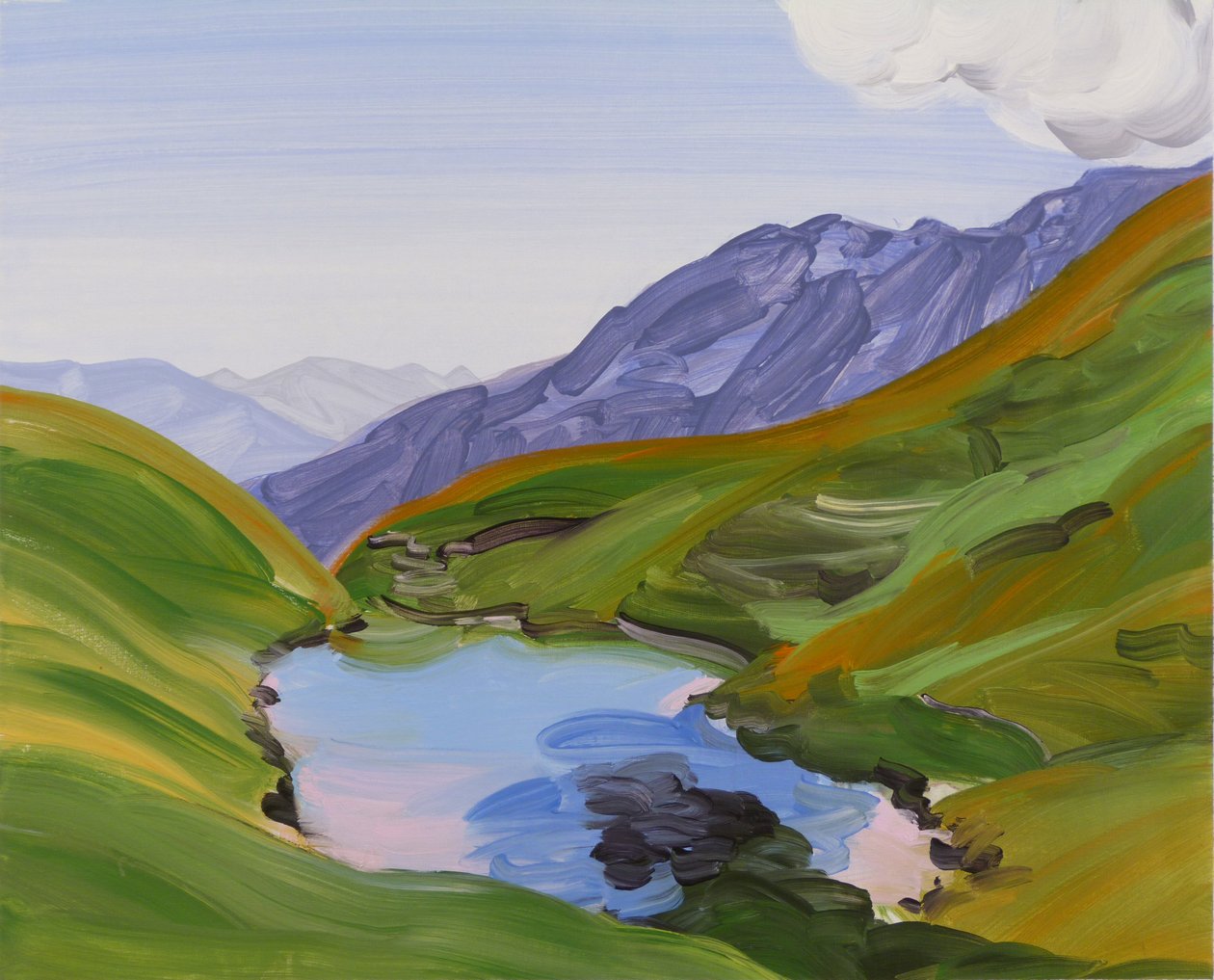 Leukerbad 27, 2014 (akryl na płótnie) autorstwa Olivier Morel