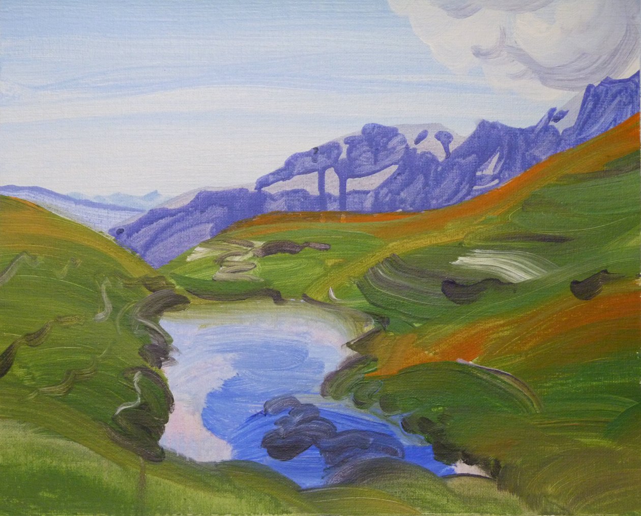 Leukerbad 27, 2014 (akryl na płótnie) autorstwa Olivier Morel