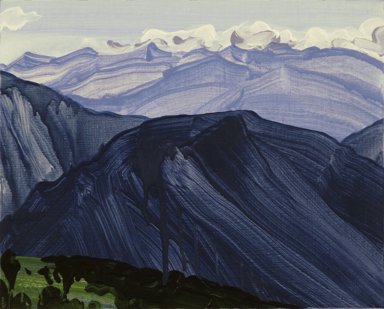 Leukerbad 28, 2014 (akryl na płótnie) autorstwa Olivier Morel