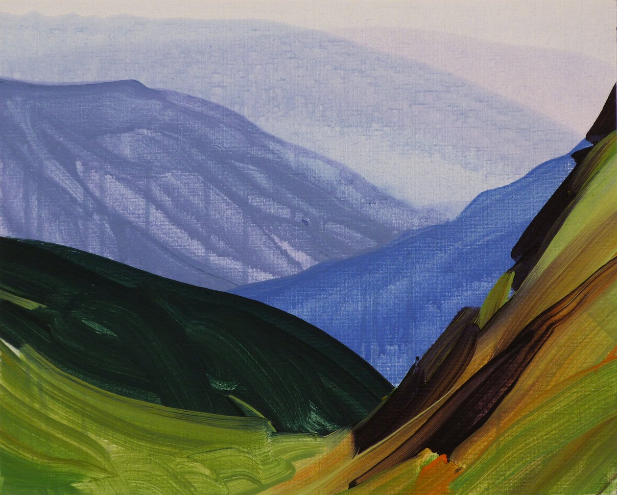 Leukerbad 29, 2014 (akryl na płótnie) autorstwa Olivier Morel