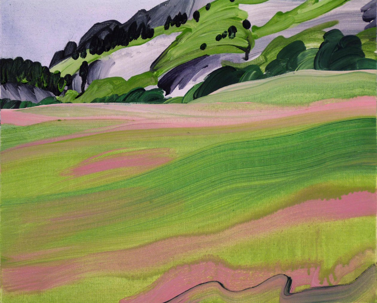 Leukerbad 2, 2012 (akryl na płótnie) autorstwa Olivier Morel