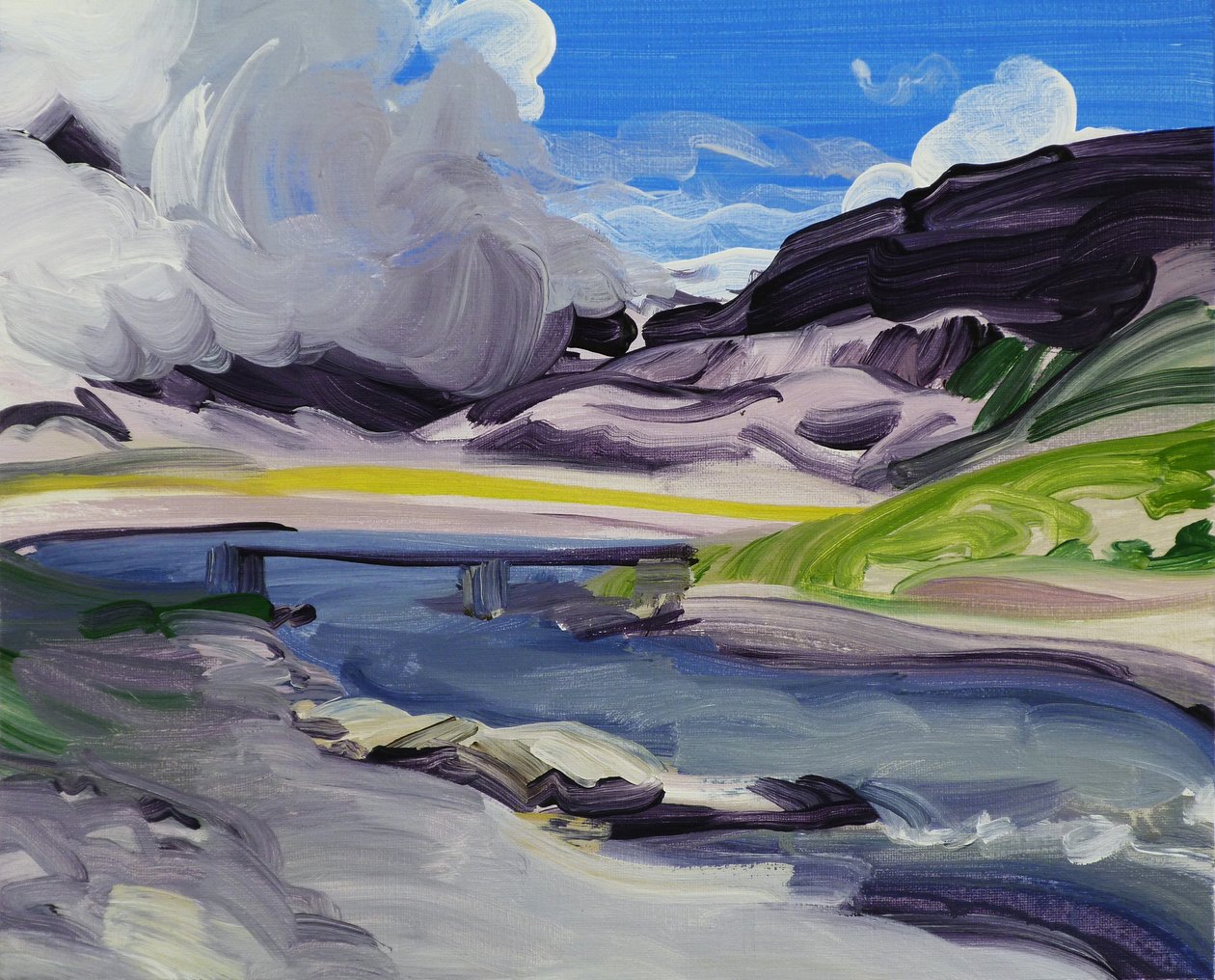 Leukerbad 30, 2014 (akryl na płótnie) autorstwa Olivier Morel