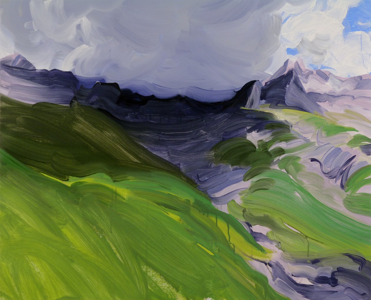 Leukerbad 32, 2014 (akryl na płótnie) autorstwa Olivier Morel
