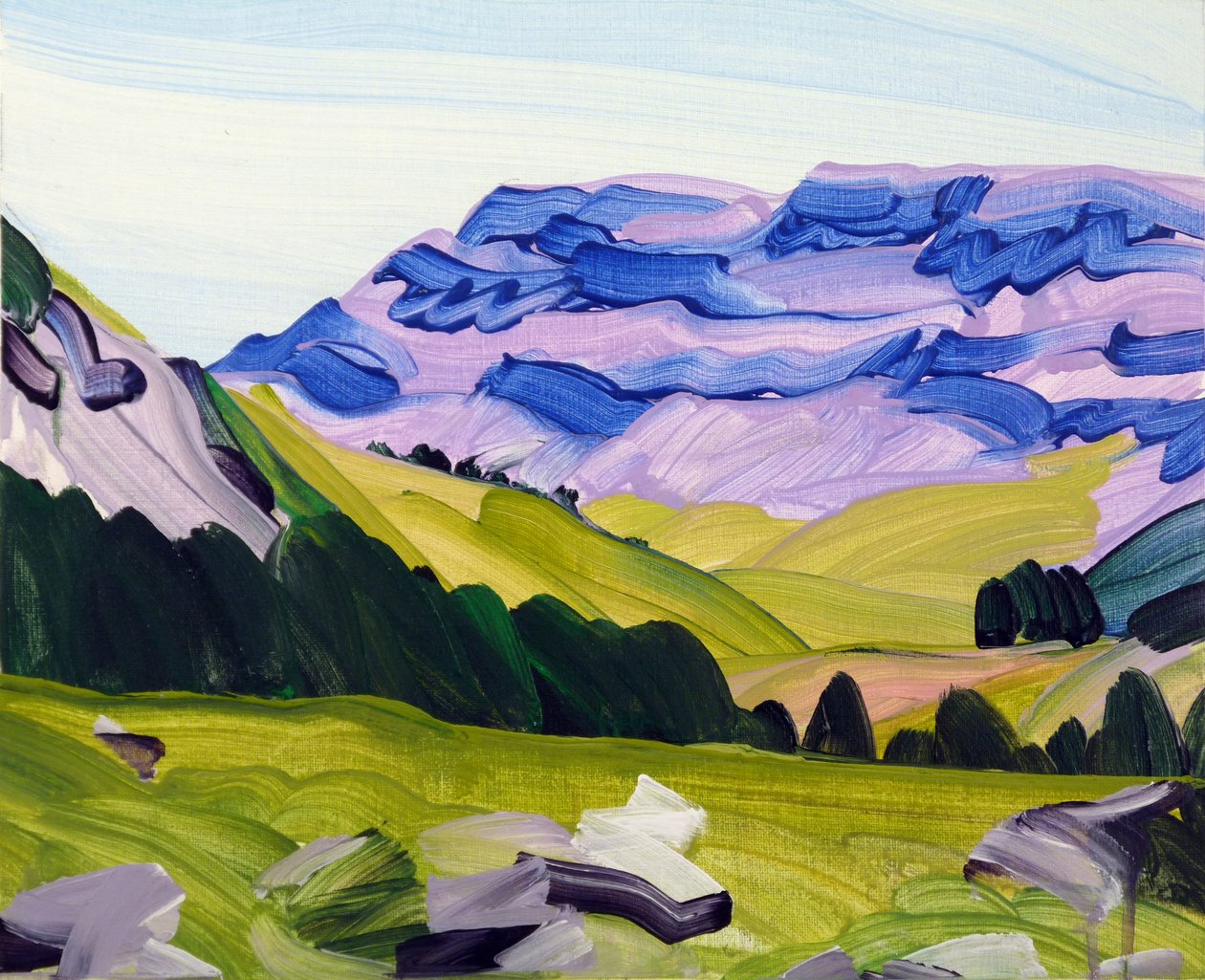 Leukerbad 33, 2017 (akryl na płótnie) autorstwa Olivier Morel
