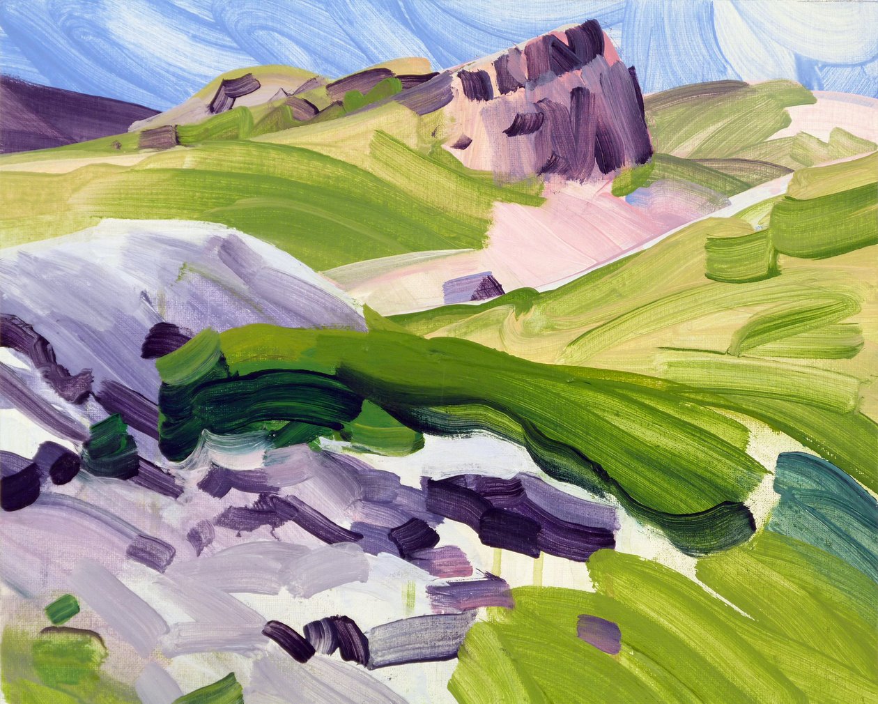 Leukerbad 35, 2017 (akryl na płótnie) autorstwa Olivier Morel