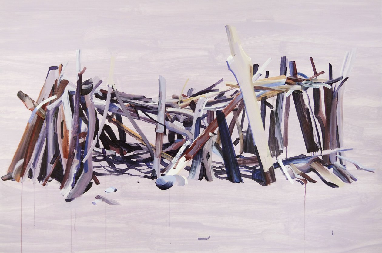 Maison02, 2015 (akryl na płótnie) autorstwa Olivier Morel