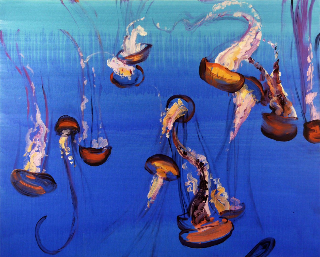 Méduses, 2012 (akryl na płótnie) autorstwa Olivier Morel