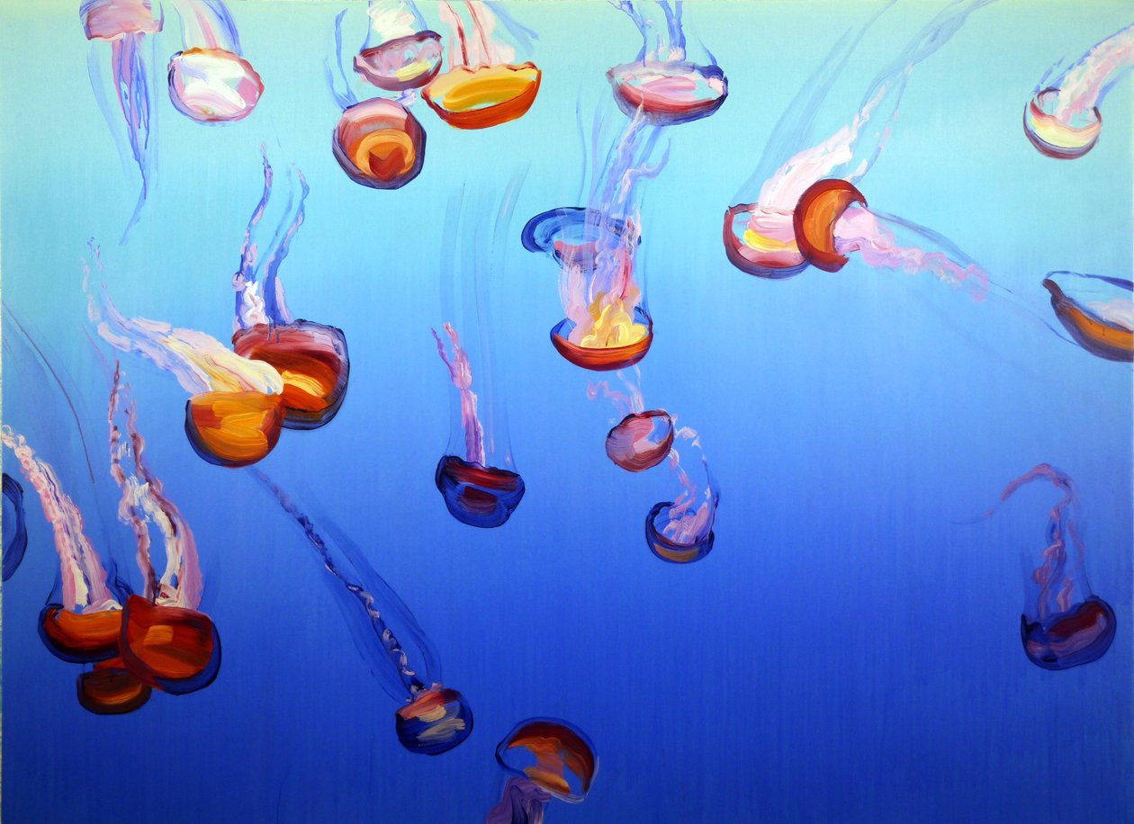 Méduses 2, 2012 (akryl na płótnie) autorstwa Olivier Morel