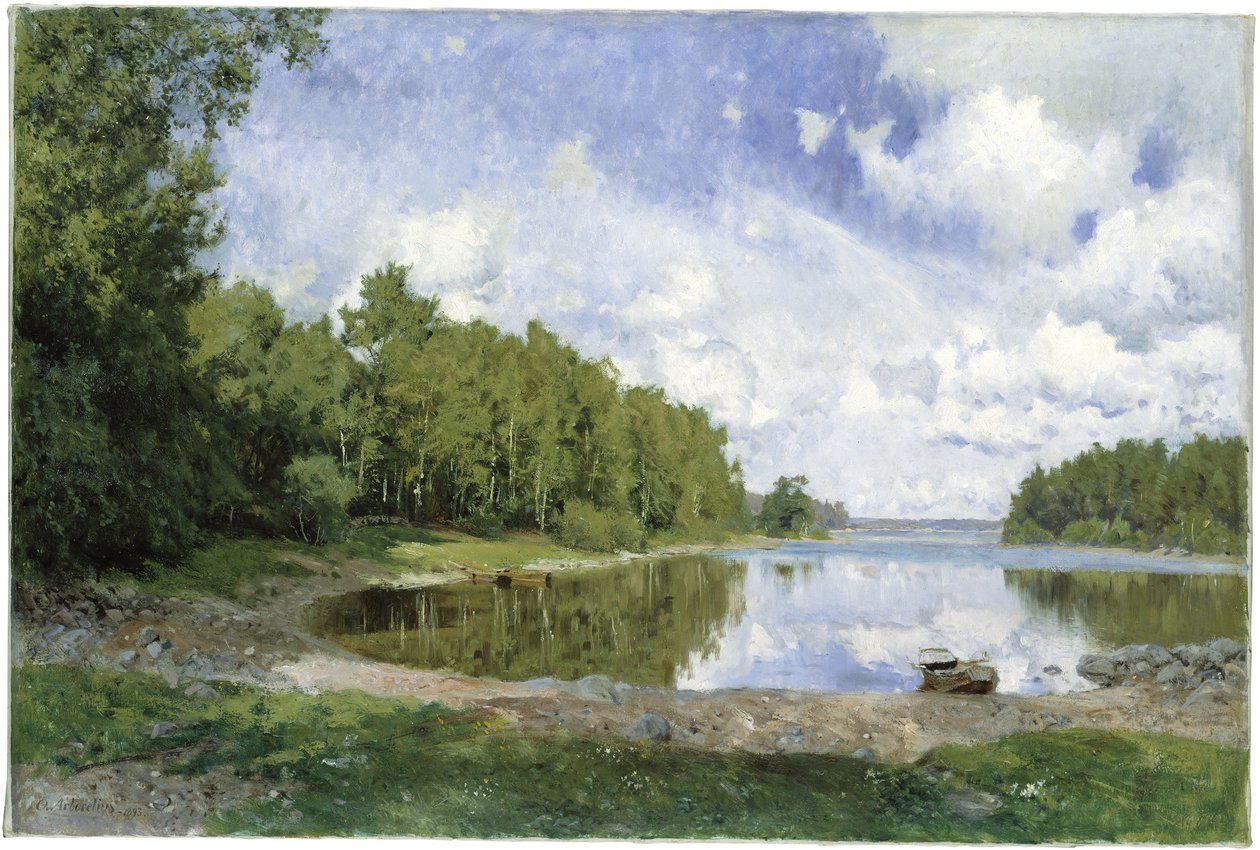 Widok na jezioro w Engelsberg, Vastmanland, 1893 autorstwa Olof Per Ulrik Arborelius