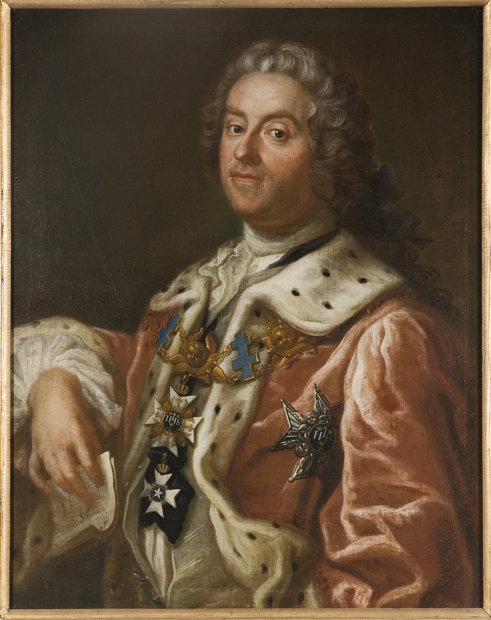 Comyte Charles Gustave de Tessin - Portret Carla Gustafa Tessina (1695-1770), autorstwa Arenius, Olof (1700-1766). olej na płótnie autorstwa Olof Arenius