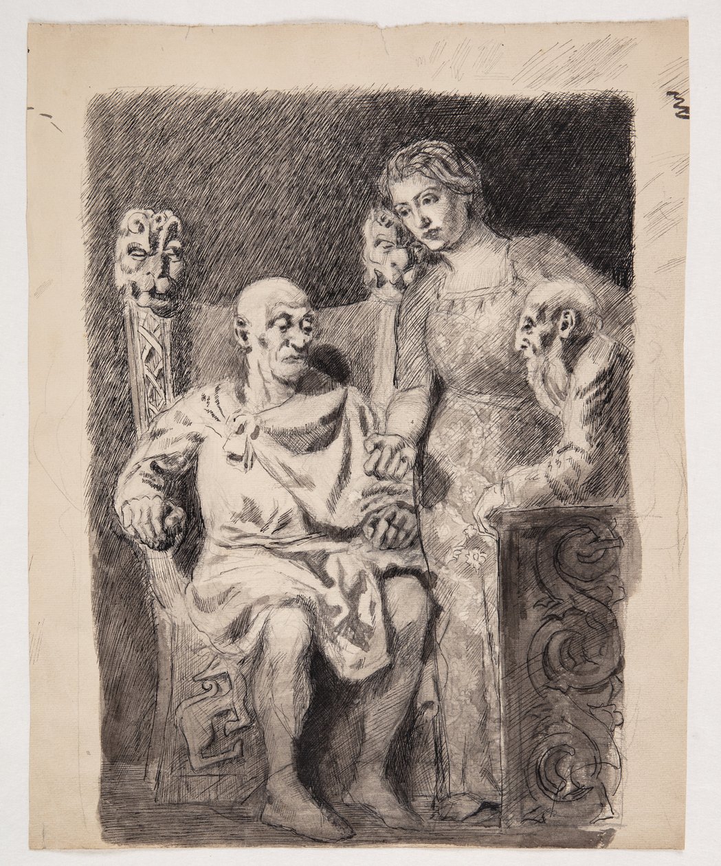 Motyw z nordyckiej historii lub mitologii autorstwa Oluf Hartmann