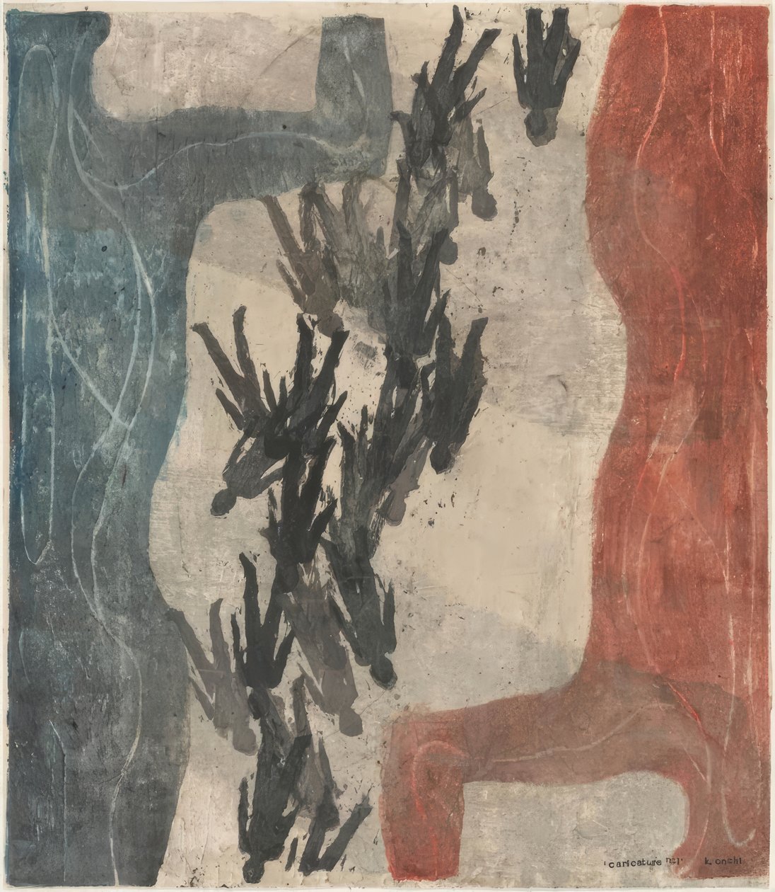 Japonia 1947: Karykatura numer jeden autorstwa Onchi Kôshirô