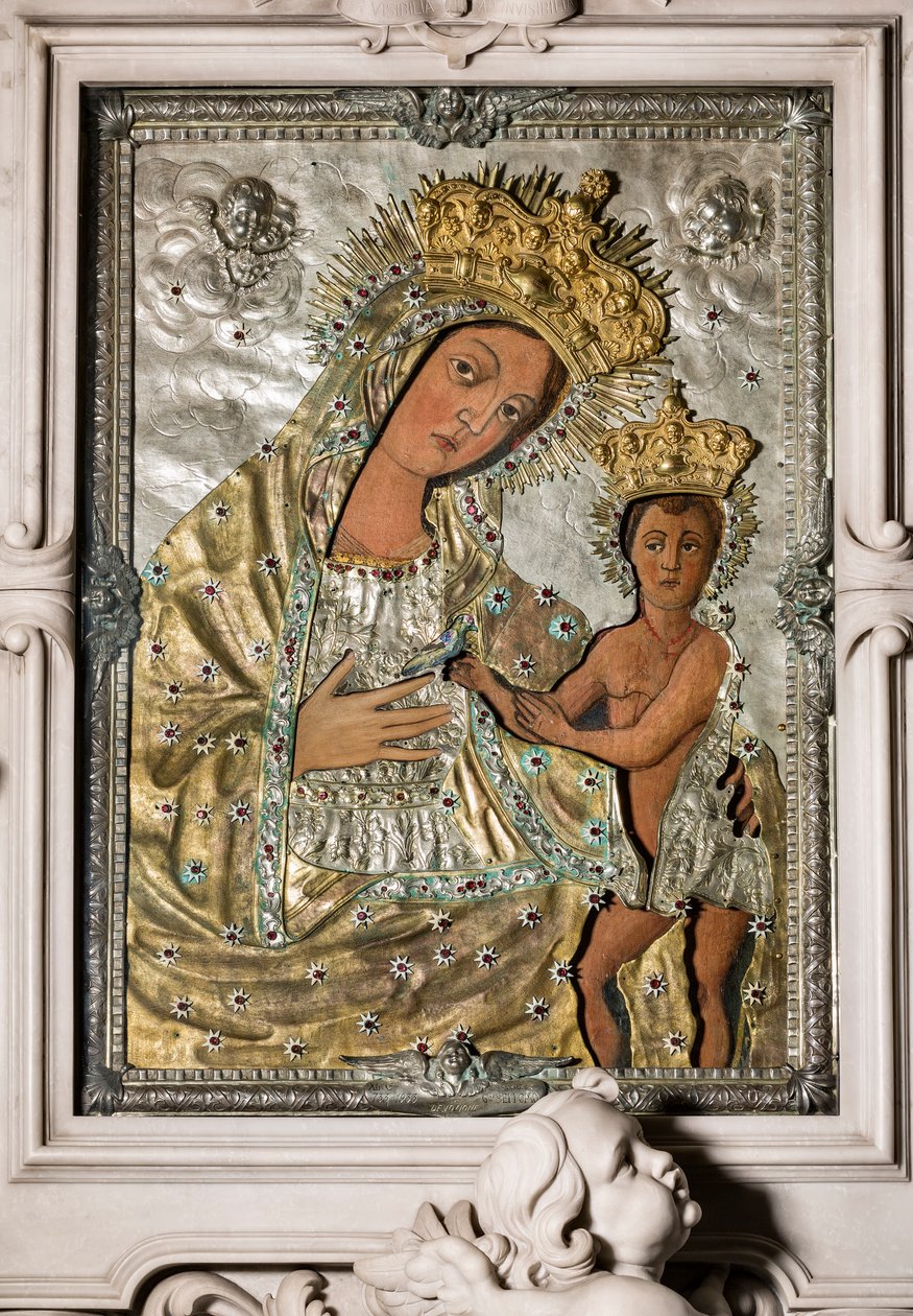 Madonna Odegitria - Ikona z Rizą autorstwa Onofrio Palvisino da Monopoli