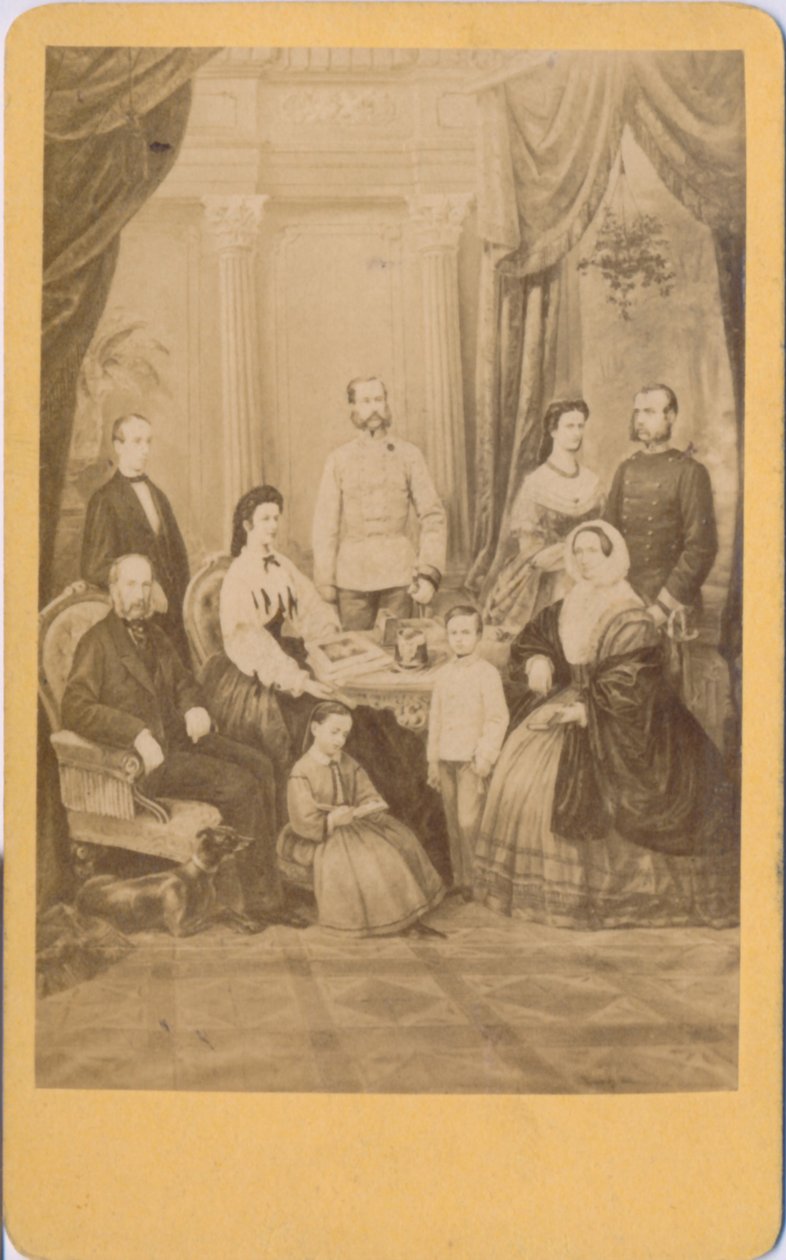 Franciszek Józef I i Elżbieta Austriacka oraz ich rodzina cesarska (ilustracja) autorstwa Oprawil & Co.