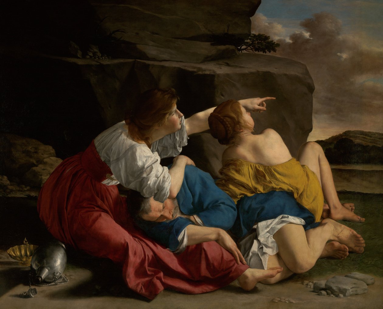 Lot i jego córki autorstwa Orazio Gentileschi