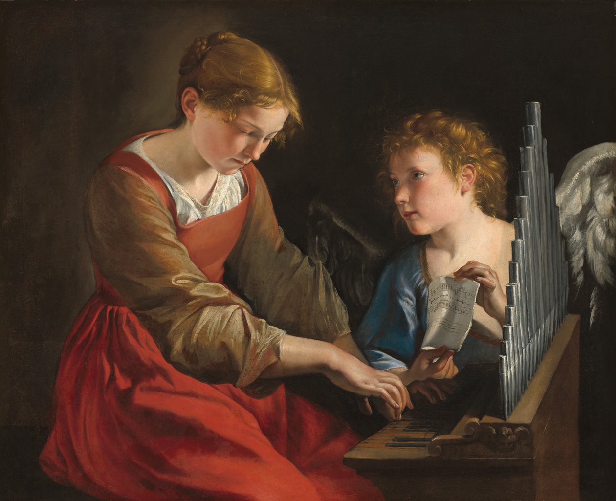 Św. Cecylia i Anioł autorstwa Orazio Gentileschi