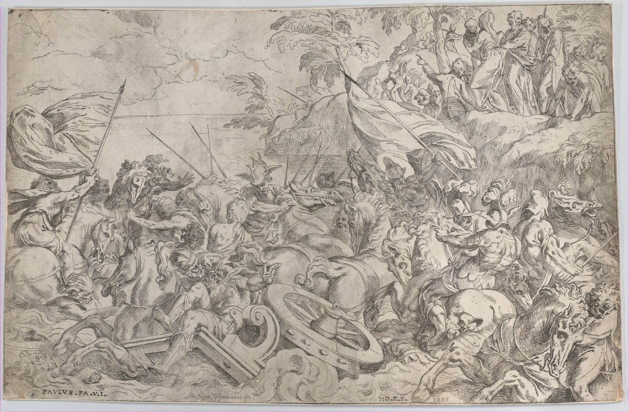 Przejście przez Morze Czerwone, 1583., 1583. autorstwa Orazio Farinati