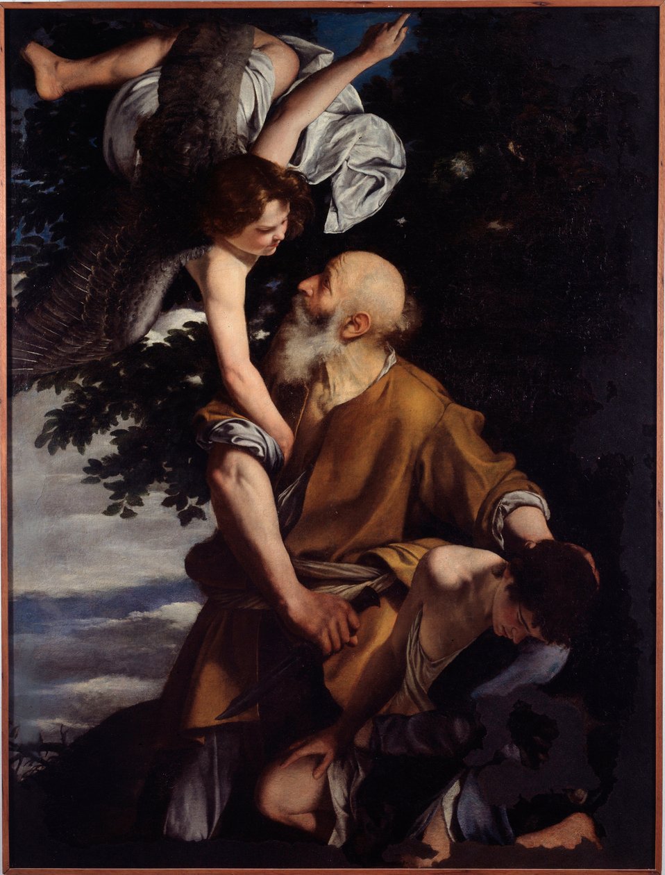 Oprawa Izaaka (olej na płótnie) autorstwa Orazio Gentileschi