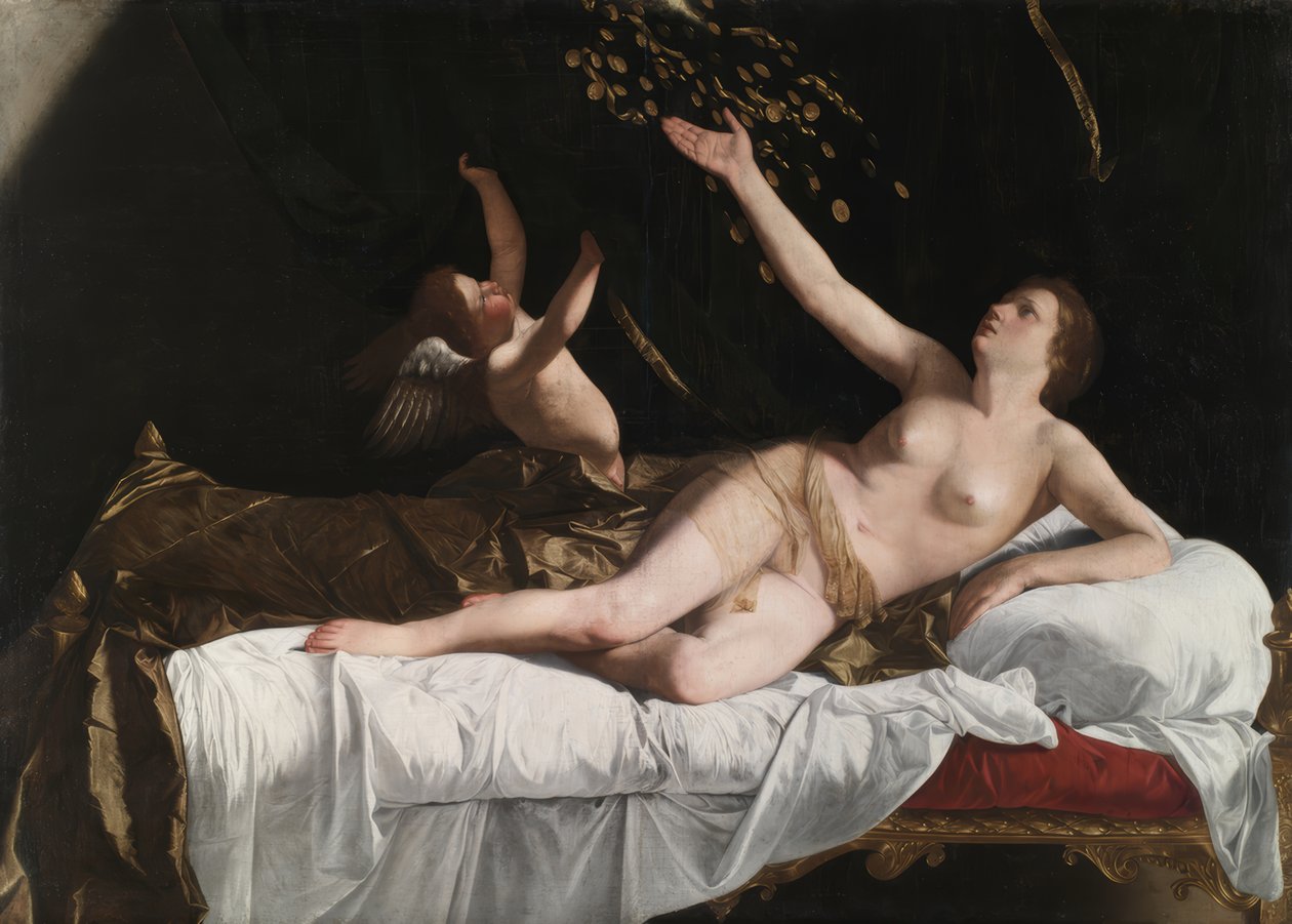 Danaë autorstwa Orazio Gentileschi