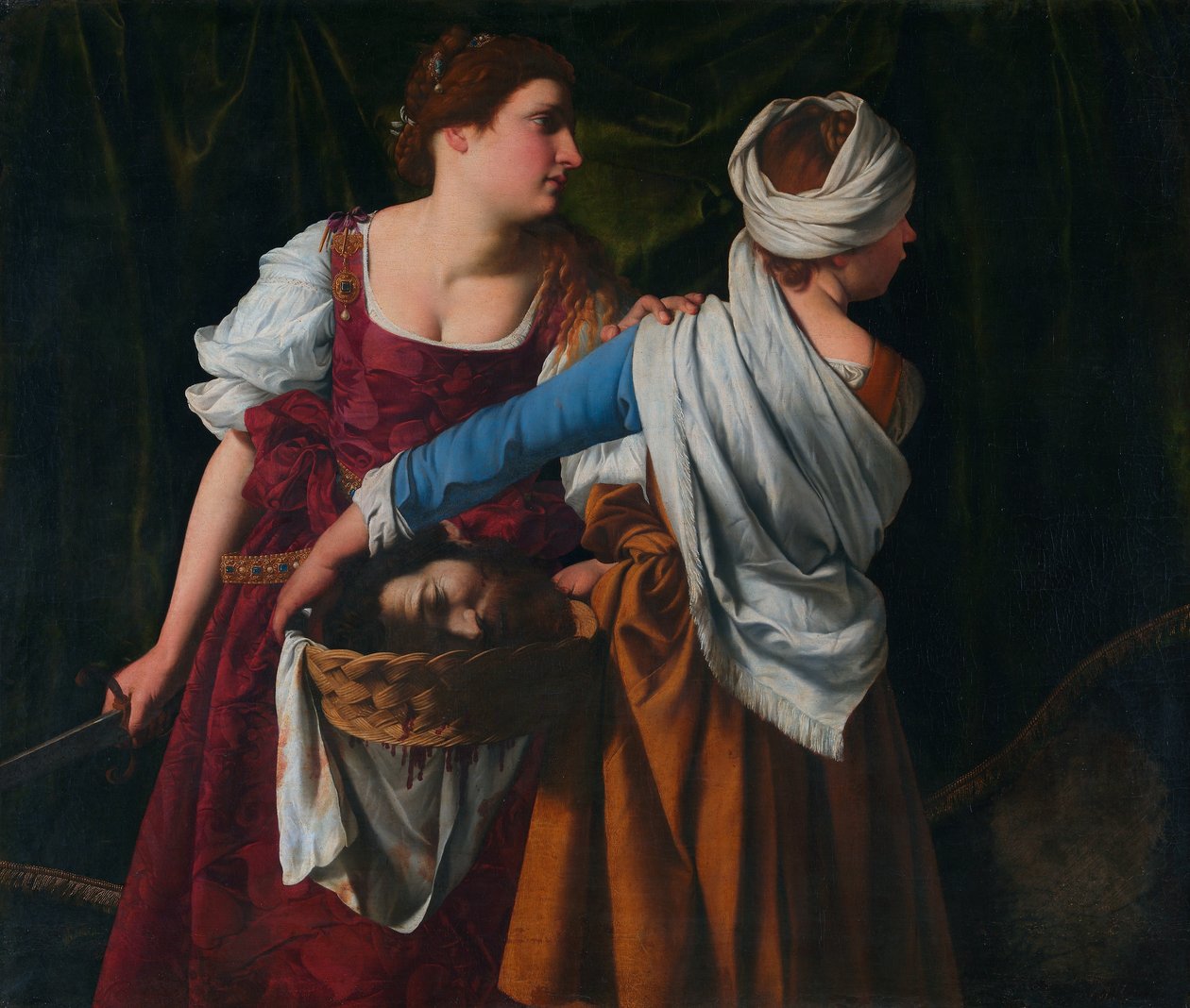 Judyta i jej służąca z głową Holofernesa autorstwa Orazio Gentileschi