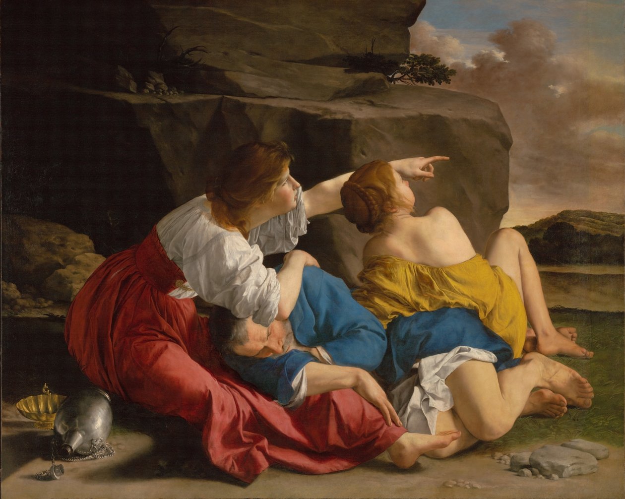 Lot i jego córki autorstwa Orazio Gentileschi