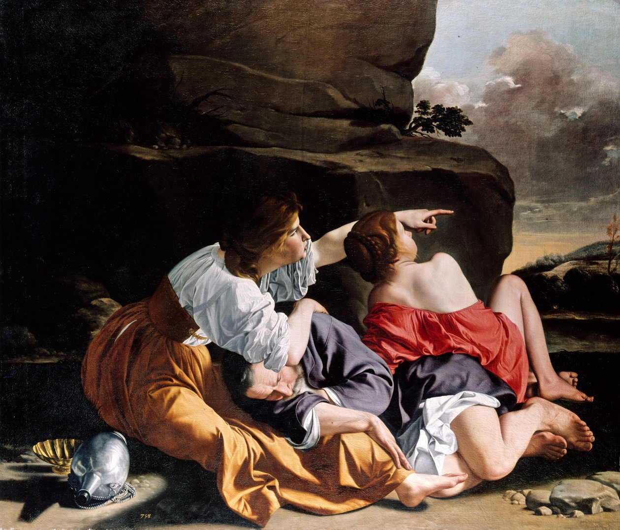 Lot i jego córki autorstwa Orazio Gentileschi