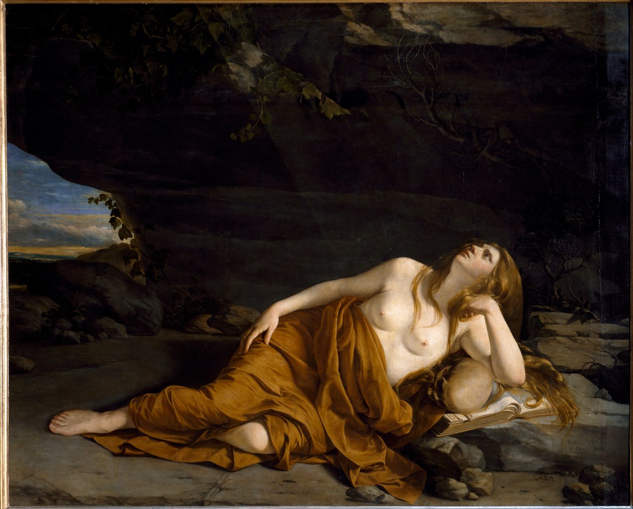 Maria Magdalena pokutująca (olej na płótnie) autorstwa Orazio Gentileschi
