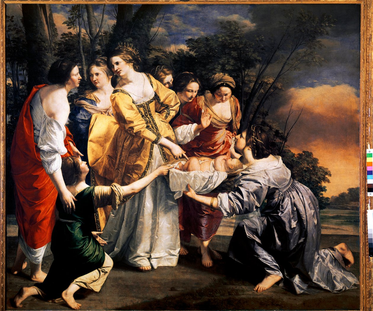Mojżesz ratuje wody Nilu (olej na płótnie) autorstwa Orazio Gentileschi