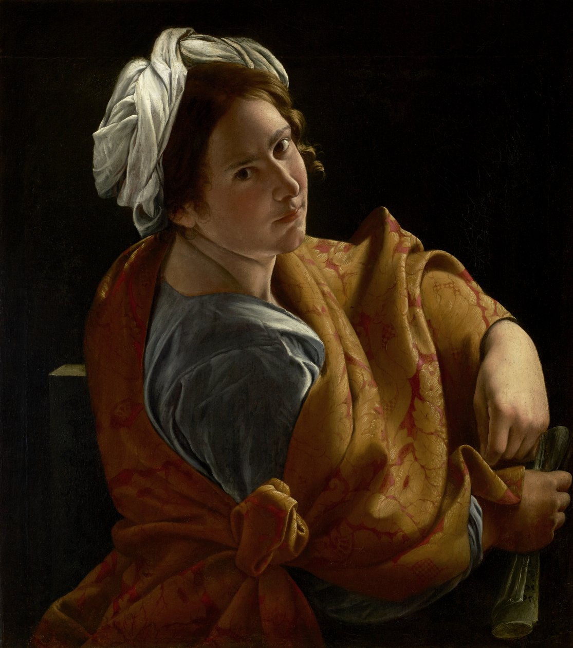 Portret młodej kobiety jako Sybilli, ok. 1620 (olej na płótnie) autorstwa Orazio Gentileschi