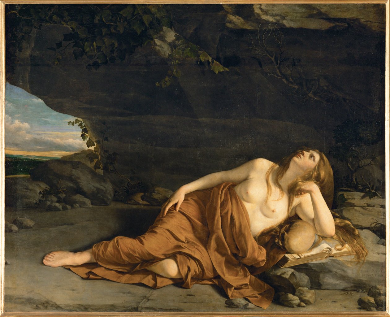 Pokutująca Maria Magdalena (obraz na płótnie) autorstwa Orazio Gentileschi