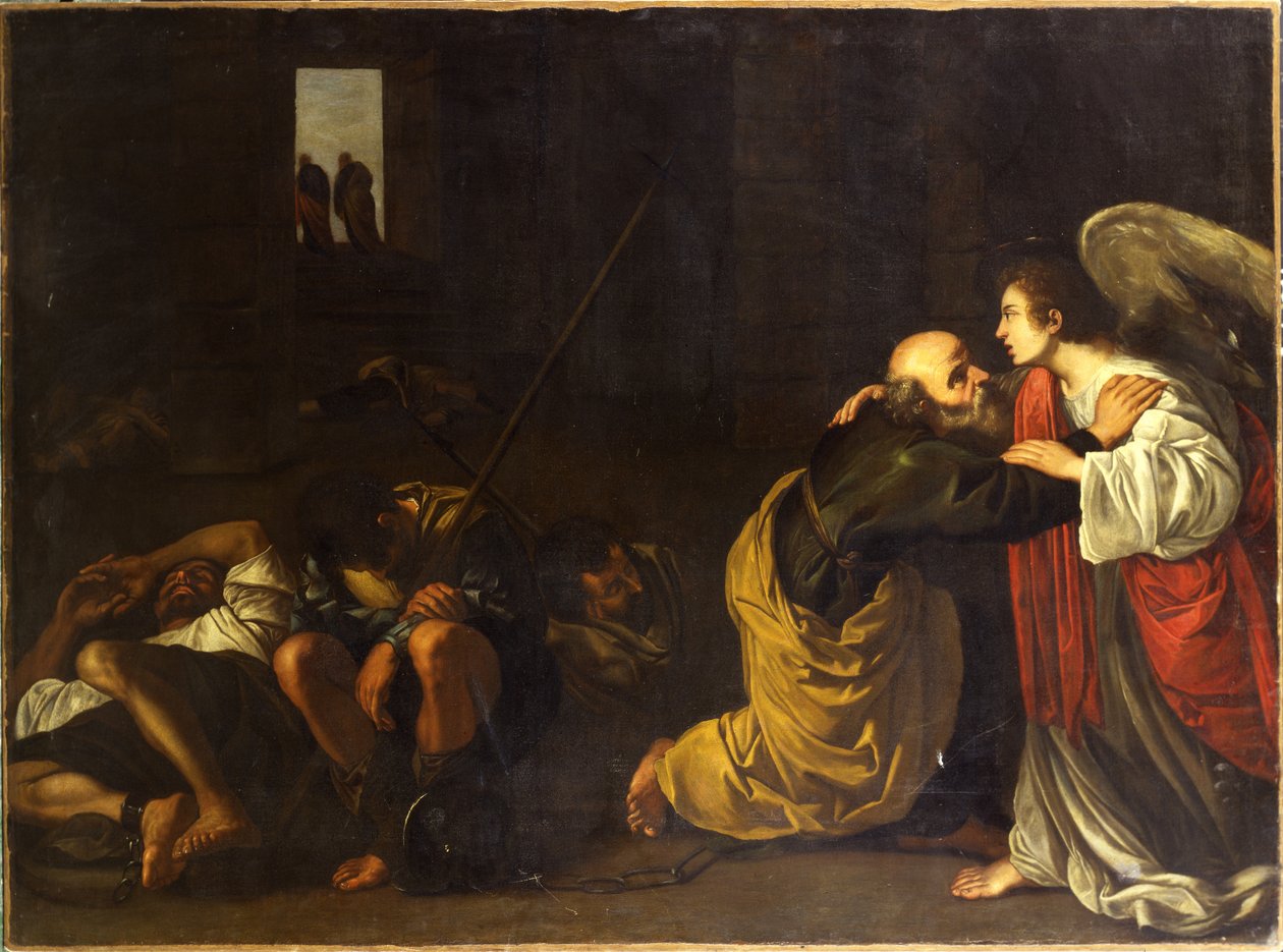 Wyzwolenie św. Piotra autorstwa Orazio Gentileschi