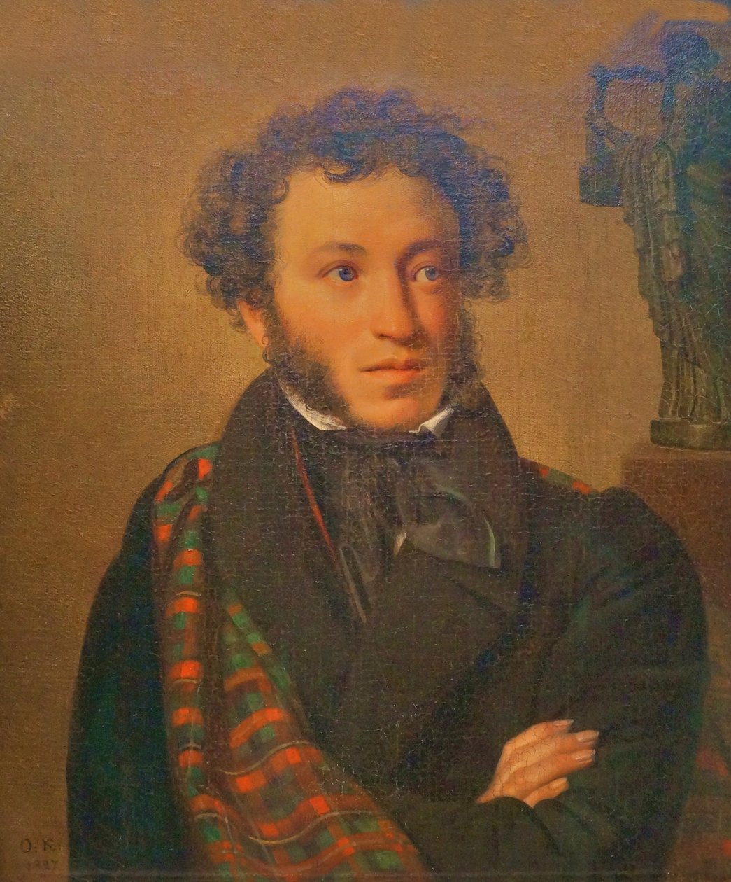 Portret poety A.S. Puszkina autorstwa Orest Adamovich Kiprensky